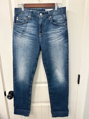 AG Adriano Goldschmied Ex-Boyfriend Slouchy Slim Raw Hem Jeans 26 Casual Chic